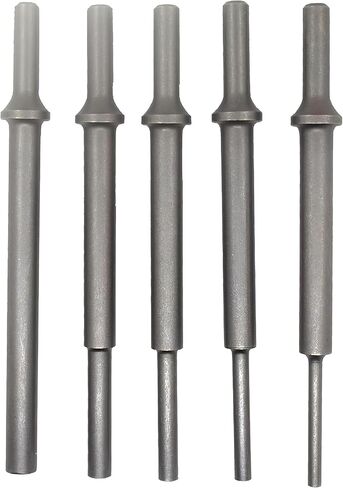 مجموعة انجراف مطرقة هوائية قياسية طويلة جدًا 7 بوصة (177 مم) 401، لقم ثقب 3/16 بوصة إلى 1/2 بوصة متوافقة مع ATD-5736 لإزالة البراغي المتآكلة أو الدبابيس الطويلة (5 قطع) in Kuwait