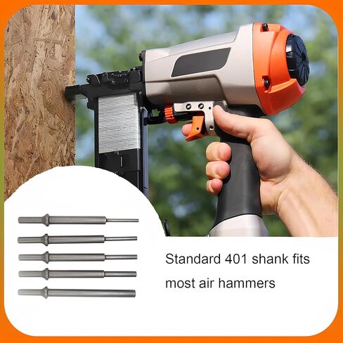 مجموعة انجراف مطرقة هوائية قياسية طويلة جدًا 7 بوصة (177 مم) 401، لقم ثقب 3/16 بوصة إلى 1/2 بوصة متوافقة مع ATD-5736 لإزالة البراغي المتآكلة أو الدبابيس الطويلة (5 قطع) in Kuwait