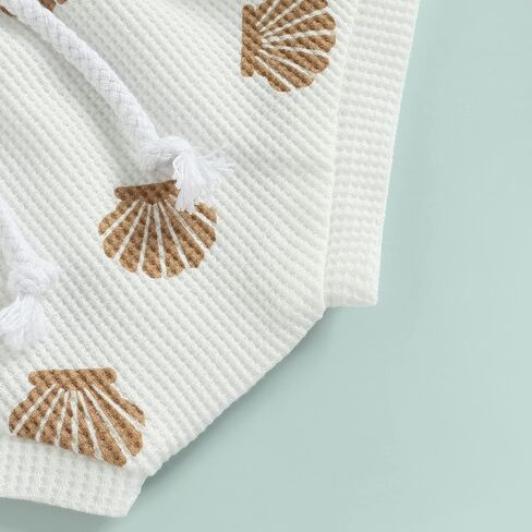 Newborn Baby Girl Summer Outfits Ribbed Sleeveless Romper Bodysuit Top and Ruffle Shorts Headband Clothes Sets in Saudi Arabia