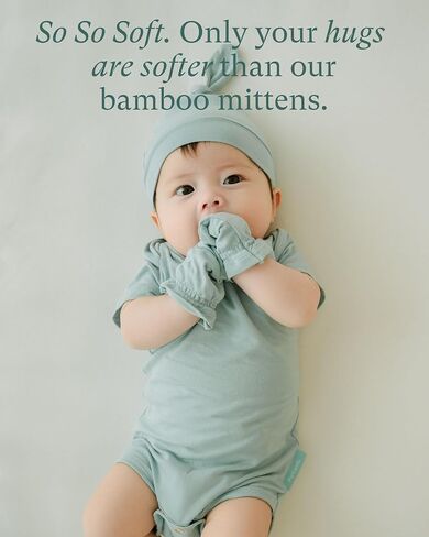 SuperSoft Baby Mittens, Bamboo Viscose Infant Newborn Mittens for Girls Boys No Scratch Gloves 6 Pack in Saudi Arabia