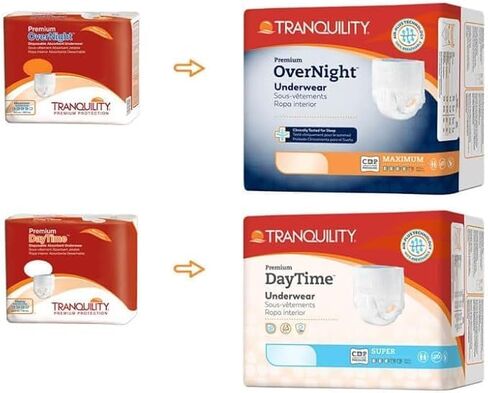 Tranquility Premium Overnight Disposable Absorbent Underwear - Maximum Absorbency, All-Night Sleep, Breathable Comfort - 34 oz Capacity, 3XL, 10 Count in Saudi Arabia