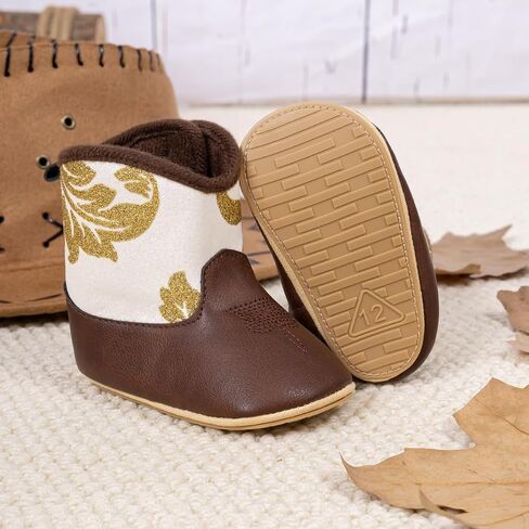 HsdsBebe أحذية للأطفال الأولاد والبنات أحذية رعاة البقر الغربية أحذية للرضع أحذية عالية الجودة للأطفال الصغار نعل ناعم غير قابل للانزلاق أحذية سرير المشي الأولى in Kuwait