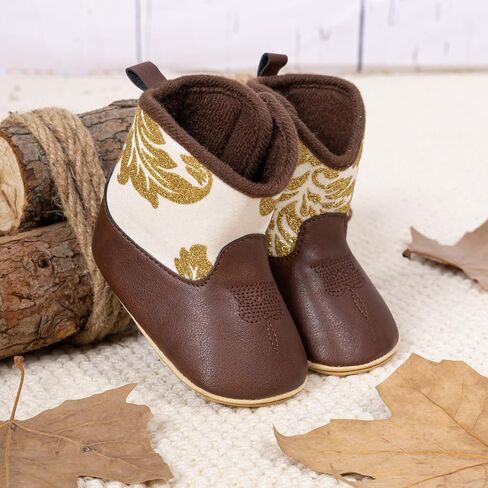 HsdsBebe أحذية للأطفال الأولاد والبنات أحذية رعاة البقر الغربية أحذية للرضع أحذية عالية الجودة للأطفال الصغار نعل ناعم غير قابل للانزلاق أحذية سرير المشي الأولى in Kuwait