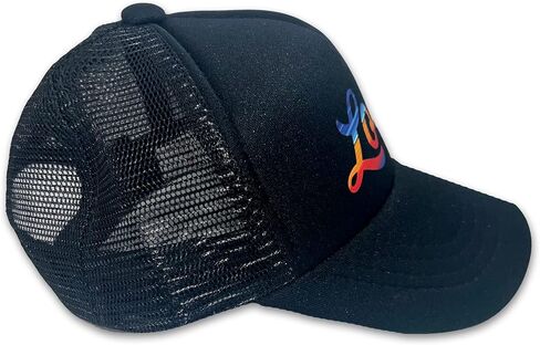 Sol Baby Local Serape Print Black Adjustable Snapback Mesh Trucker Hat - Beach Baseball Cap for Infants, Toddlers & Youths in Kuwait
