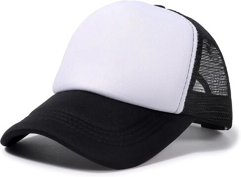 UTOWO 5 Panel Adjustable Baseball Cap Snapback Trucker Hat Mesh Trucker Cap for Baby Girls Boys fit for 2-5T in Saudi Arabia