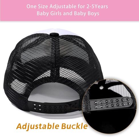 UTOWO 5 Panel Adjustable Baseball Cap Snapback Trucker Hat Mesh Trucker Cap for Baby Girls Boys fit for 2-5T in Saudi Arabia