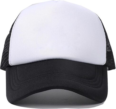 UTOWO 5 Panel Adjustable Baseball Cap Snapback Trucker Hat Mesh Trucker Cap for Baby Girls Boys fit for 2-5T in Saudi Arabia