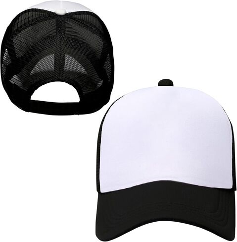 UTOWO 5 Panel Adjustable Baseball Cap Snapback Trucker Hat Mesh Trucker Cap for Baby Girls Boys fit for 2-5T in Saudi Arabia