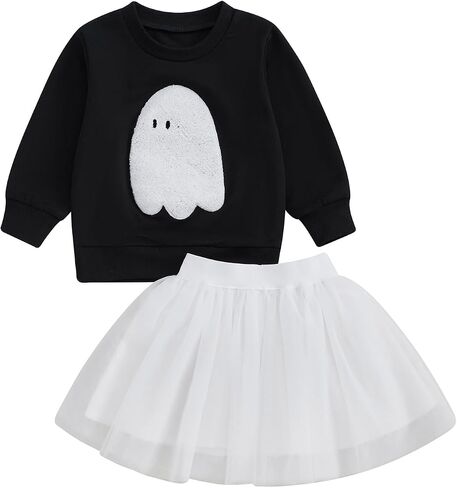 Toddler Baby Girl Christmas Outfit Long Sleeve Crewneck Sweatshirt Gingerbread Tulle Skirt Set Girls Christmas Dress in Kuwait