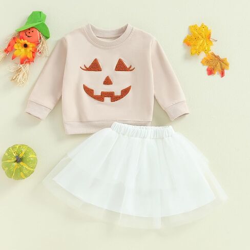 Toddler Baby Girl Christmas Outfit Long Sleeve Crewneck Sweatshirt Gingerbread Tulle Skirt Set Girls Christmas Dress in Kuwait