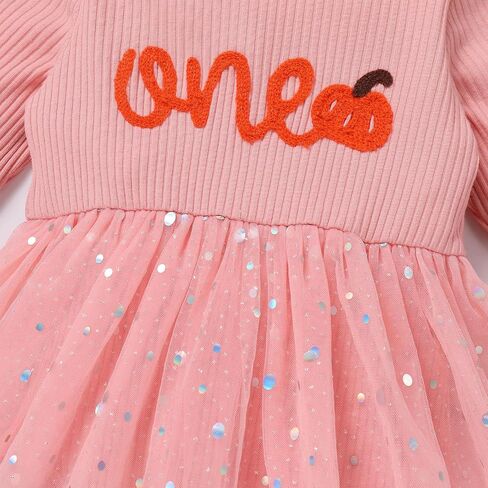 IMEKIS Baby Girl 1st Birthday Outfit Fall Pumpkin Winter Snowflake One Romper Sparkle Dress Headband Cake Smash Photo in Saudi Arabia