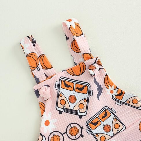 طفل رضيع فتاة هالوين الزي اليقطين شبح الجرس السفلي بذلة مريلة وزرة الحمالة السراويل الخريف الملابس in Kuwait