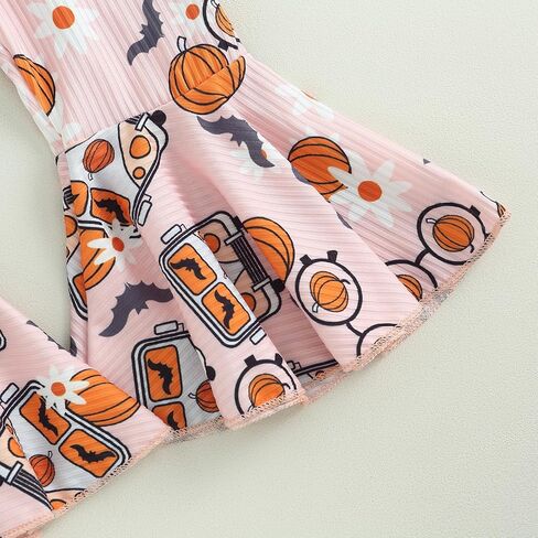 طفل رضيع فتاة هالوين الزي اليقطين شبح الجرس السفلي بذلة مريلة وزرة الحمالة السراويل الخريف الملابس in Kuwait