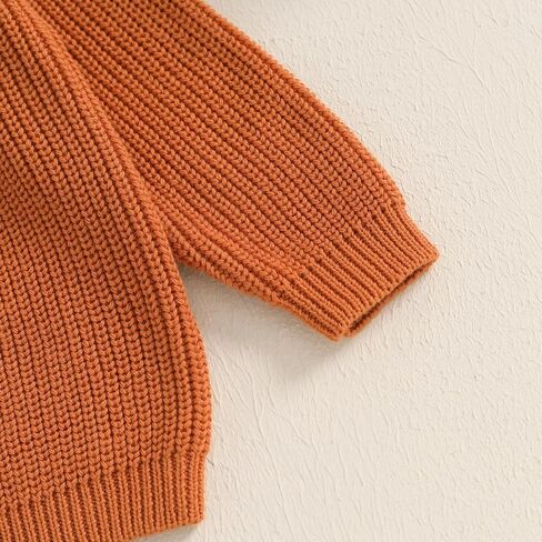 Toddler Baby Halloween Knitted Sweater Pumpkin/Ghost Embroidery Warm Long Sleeve Pullover Infant Sweater Shirts in Kuwait