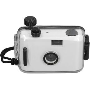 EBTOOLS Reusable 35mm Film Camera, Retro Vintage Lightweight Film Camera for Photo Shoot, with Case, Shutter Speed 1/100s F/9 28MM Lens, for Travel Snorkeling Swimming (White in Saudi Arabia