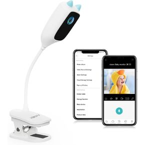 Baby Monitor with Crying Detection and Digital Fence Alarm Notification. Adjustable Angle 150 Ultra Wide Angle Camera with 3MP Night Vision and WiFi.