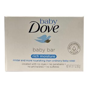 Dove Baby Bar Soap, Rich Moisture, 3.17 oz (Pack of 2)