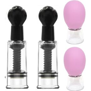 Nipplesuckers Silicone Nipple Corrector for Flat Inverted Nipples for Breastfeeding Mother or Women Vacuum Cup 4pieces