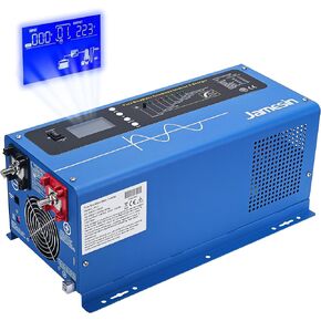 Jamesin 4000W Pure Sine Wave Power Inverter, Peak Power 12000W,24 VDC to 110/120 VAC with LED Display for Renewable Energy Systems, utilities, RVs, Residential Solar Systems