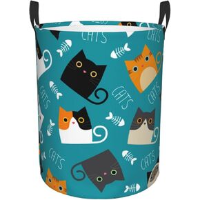 Puppy Dog Cute Animals Round Laundry Hamper Storage Basket Toys Clothes Organizer Bin For Home Bathroom Bedroom Dorm Nursery, 62l