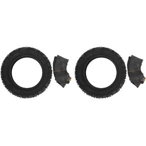 Tire and Inner Tube Set, Pack of 2 Black 10in Electric Scooter Tire with 10x2.5in Inner Tube Inflatable Rubber Tyre Replacement for 255x80 Outer Tube Electric Scooter Parts