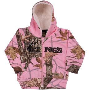 King's Camo Baby Girls' Infant Sherpa Zip Hoodie