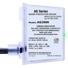 Intermatic AG3000 120/240 VAC Universal HVAC Surge Protective Device, 2 Pack - Comprehensive Surge Protection, TPMOV Technology, Watertight Enclosure - UL Listed and Reliable