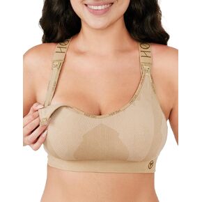 HOFISH Nursing Bras for Breastfeeding, Medium Support Nursing Sports Bra Wireless Comfort Maternity Bra