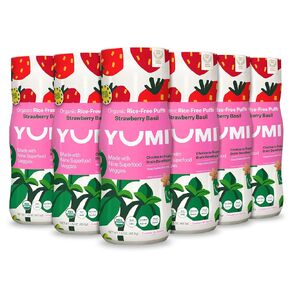 YUMI Organic Rice-Free Puffs, No Sugar Added, Gluten-Free, Non-GMO Baby Snack Puffs, School Safe for Daycare and Lunchboxes (Apple & Broccoli)