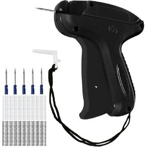 Tagging Gun, Mini Stitch Gun for clothes, Stitchy Quick Clothing Fixer, Sewing Quilting Hemming stitch gun with 5 Needles,500 Black & 500 White Micro Fasteners (Black)