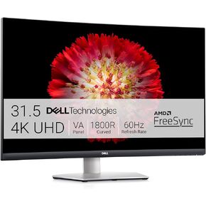 Dell S2722QC 27-inch 4K USB-C Monitor - UHD (3840 x 2160) Display, 60Hz Refresh Rate, 8MS Grey-to-Grey Response Time (Normal Mode), Built-in Dual 3W Speakers, 1.07 Billion Colors - Platinum Silver