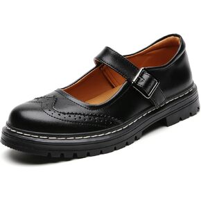 Mary Jane Shoes Women Platform Non-Slip Classics Round Toe Ankle Strap Comfort Casual Oxford Dress Work Mary Jane Flat Shoes