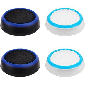 4pcs Silicone Thumb Grip Caps, Anti-Slip Controller Thumb Cover Anti-Scratch Joystick Controller Replacement Thumb Stick Caps for PS5 PS4 Xbox Series Xbox One Nintendo Switch Pro Controller