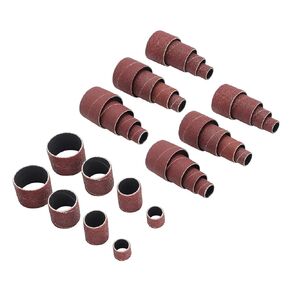 32 Pack Spindle Sander Sleeves, 1"Length, 1/2",3/4",1",1-1/4" Diameter Sanding Sleeves Set for Drill,40 80 120 240 Grit