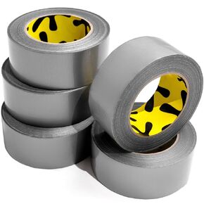 Duct Tape Heavy Duty Waterproof - Silver Tape 90 Ft x 2 In - 1 Roll Pack - Flexible, No Residue, Strong, Easy Tear and All-Weather Tape - Waterproof Tape for Outdoor Use, Home Tasks, Prepping Supplies