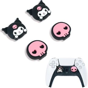 Cute Thumb Grip Caps for PlayStation 5,Soft Silicone Joystick Caps,Cute Thumbstick Grips Compatible with PS5/PS4/Switch Pro Controller - 4PCS