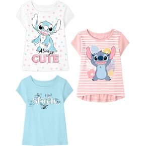 Disney Lilo & Stitch T-Shirt (Sets) Angel Nani Pleakley Jookiba Kids Graphic Outfit Tee Toddlers Birthday to Girls Clothes