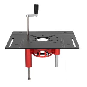 Precision Router Lift, Router Lift Manual Lifting System Kit for Router Table Saw Insert Base Plate (Black)