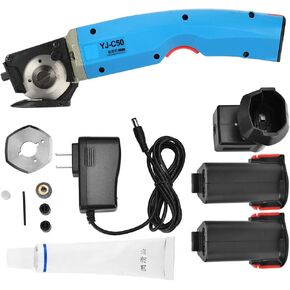 Cordless Electric Scissors Cutter 3.6V Rechargeable Cardboard Rotary Cutter Cutting Machine Power Scissors 4500rpm 35W 100-240V US Plug with Grinding Wheel for Fabric Leather Cloth