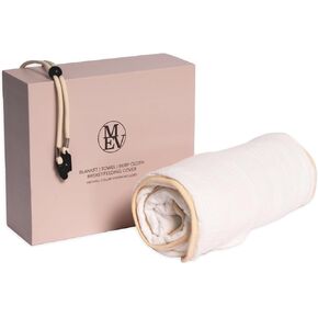 Baby Muslin Blanket, Anti-Burp Cloth, Breastfeeding Cover, Absorbent Baby Cotton Rags for a Gift, Multipurpose. Collar System Included.
