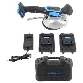 Tile Vibration Tool, 12cm Suction Cup 6 Speeds Adjustable Handheld Tile Tiling Machine 13000RPM with 21V 12000mah Batteries US Plug 100 to 240V