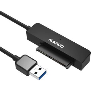SATA/IDE to USB 3.0 Adapter, External Hard Drive Ultra Recovery Converter for Universal 2.5 3.5 inch IDE and SATA HDD/SSD, 5.25 inch DVD/CD-ROM Optical Drive, 18TB Capacity, 12V/2A Power Adapter