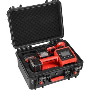 Waterproof Hard Case Compatible with Milwaukee M18 Inflator 2848-20, Air Compressor Carrying Case for Milwaukee Tools, Can Hold 18V 3.0 to 9.0 Ah Battery Packs and Charging Station