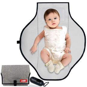ABI Portable Diaper Changing Mat, Foldable Waterproof Baby Changing Mat, Travel One-Hand Baby Changing Pads for Moms&Dads - Perfect for Baby Essentials, Newborn Must Haves, Baby Shower/Registry Gifts