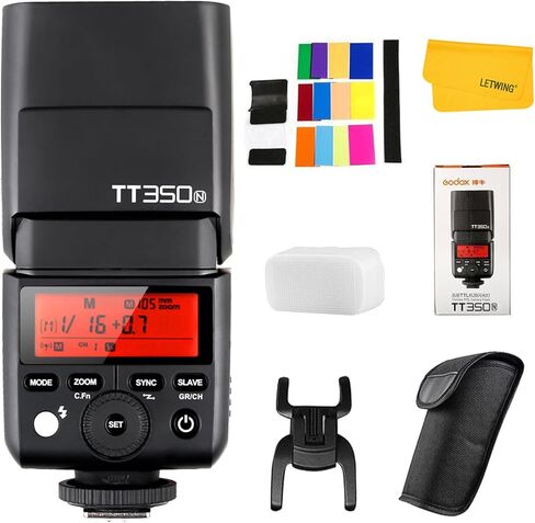 GODOX TT350N Flash for Nikon Camera, 2.4G Wireless Nikon Flash 1/8000s HSS Speedlight, GN36 Mini TTL Flash Speedlite Compatible for Nikon Camera in Saudi Arabia