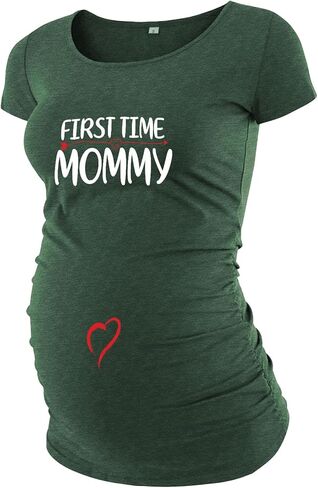 Funny Maternity Shirts for Women - Pregnancy Must Haves Gifts for Pregnant Mom Comfortable Ruched Sides Tops in Kuwait