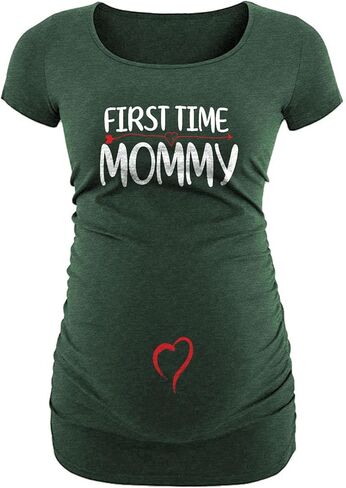 Funny Maternity Shirts for Women - Pregnancy Must Haves Gifts for Pregnant Mom Comfortable Ruched Sides Tops in Kuwait