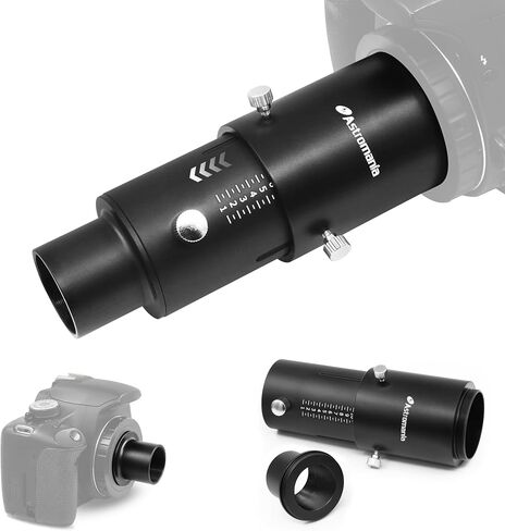Astromania Telescope Photo Adapter Extendable Camera Adapter with T Adapter | For Prime-Focus & Eyepiece-Projection, Fit Canon Nikon SLR Camera Astrophotography, For 1.25" Eyepiece Astronomical Telescope in Saudi Arabia
