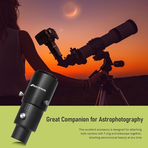 Astromania Telescope Photo Adapter Extendable Camera Adapter with T Adapter | For Prime-Focus & Eyepiece-Projection, Fit Canon Nikon SLR Camera Astrophotography, For 1.25" Eyepiece Astronomical Telescope in Saudi Arabia