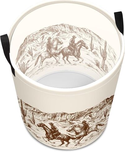 Western Aztec Cow Print Baby Laundry Hamper,Laundry Basket,Waterproof Storage Bin for Bedroom,Clothes Organizer Basket,Toys Box,Room Decor in Saudi Arabia